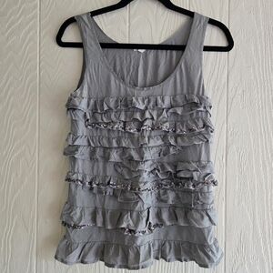 J. Crew Ruffled Tank Top Sz S